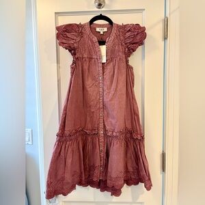 NWT Sea New York Petal Sleeve Tiered Tunic Dress, Size XXS.